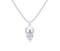 Pretty Pearl Silver Necklace SPE-5763